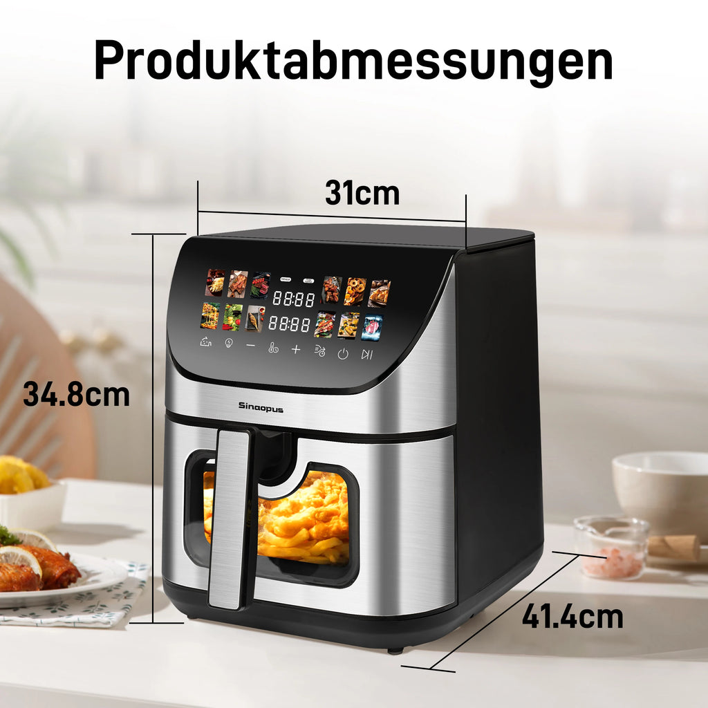 8L Smart machine Hot fryer Multi Function air fryers Smart machine Viewing Window & oven Oilless Cooker with LED Touch Control Magic Electronics S1a6a357a83884a928b3820ff57c75349X