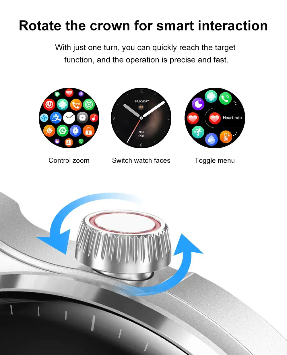 2026 New GPS SmartWatch BluetoothCall IP68 Waterproof AMOLED Screen Custom AOD Watch Face Sport Smartwatch Men Women Android iOS - Magic Electronics
