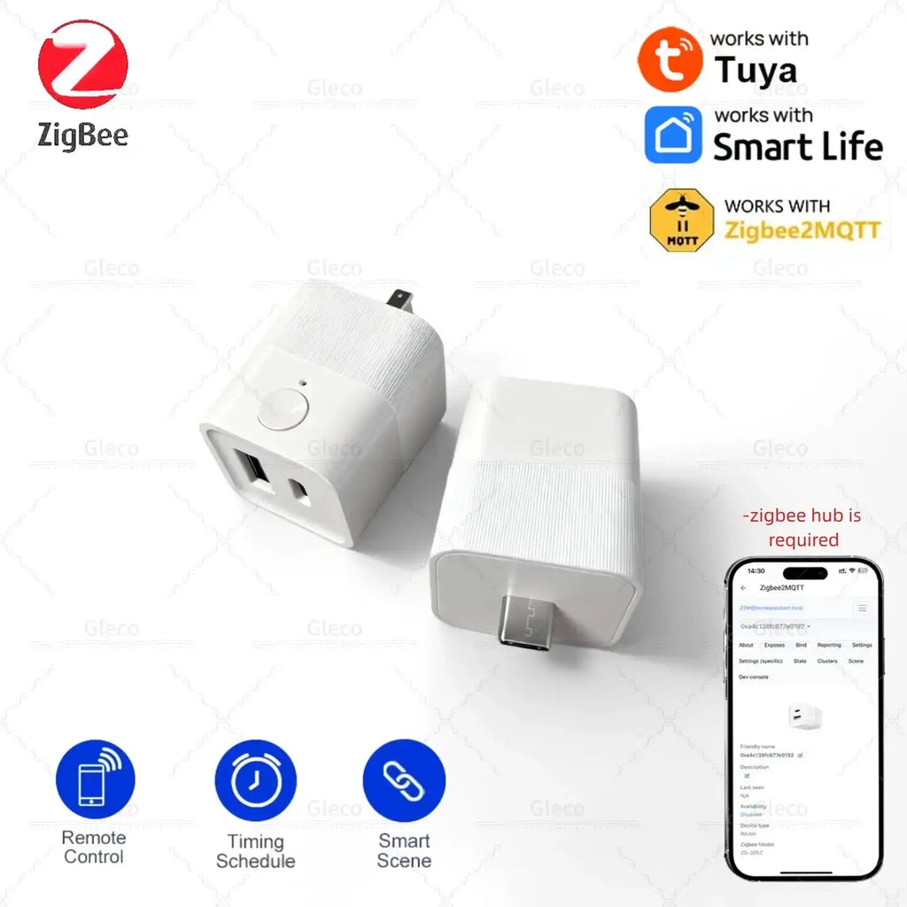 Zigbee Micro USB Adaptor Switch 5V Mini TYPE-C USB Power Adaptor Signal Repeater Plug Home Automation For Smart Life TUYA Z2M - Magic Electronics
