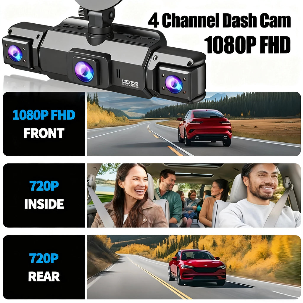 360° dashcam car camera recording wifi wireless webcam way video recorder 1080P 24 Parking 4 Channel Car black box Magic Electronics S1c3fa0969e064e2f90049f27de1ec15ad