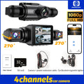 1080P Dashcam Car Dvr Front and Rear HD 4Cameras 2inch IPS4-Channel Recording Video Recorder Night Vision Recorder Black Box black Magic Electronics S1c973cd1f1d145918a0ba113fa761f5ff black