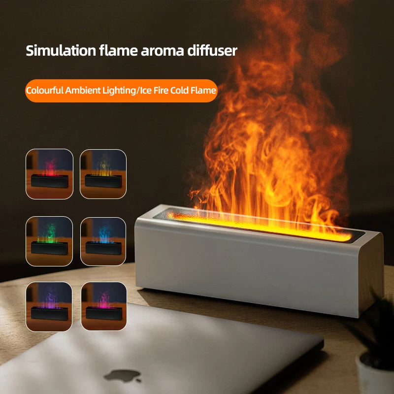 Colorful Simulation Flame Diffuser USB Plug-in Fragrance Office Home Flame Humidification Diffuser Diffuser Magic Electronics S1cf6dfdef58142ba9f2a0a5ddfed25e6T