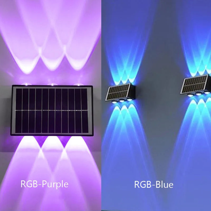 Solar Wall Lights Outdoor Solar Lamp Light Sensing Automatic Charging Sunlight Powered Street Light for Courtyard Garden Decor - Magic Electronics