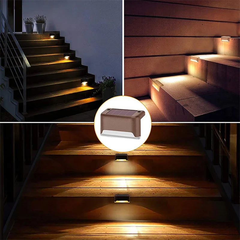 2/4/8/16 Pack Solar Deck Lights LED Waterproof Outdoor Solar Powered LED Step Lights For Decks Stairs Patio Yard Garden Decor - Magic Electronics