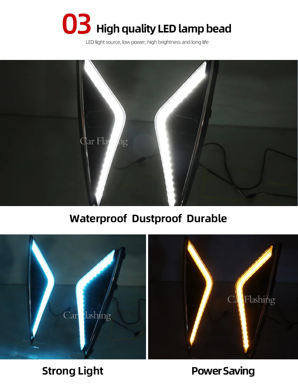 Car LED DRL For Haval H6 2020 2021 2022 Daytime Running Lights with yellow Turn Signal Fog lamp cover Driving Lights headlight - Magic Electronics