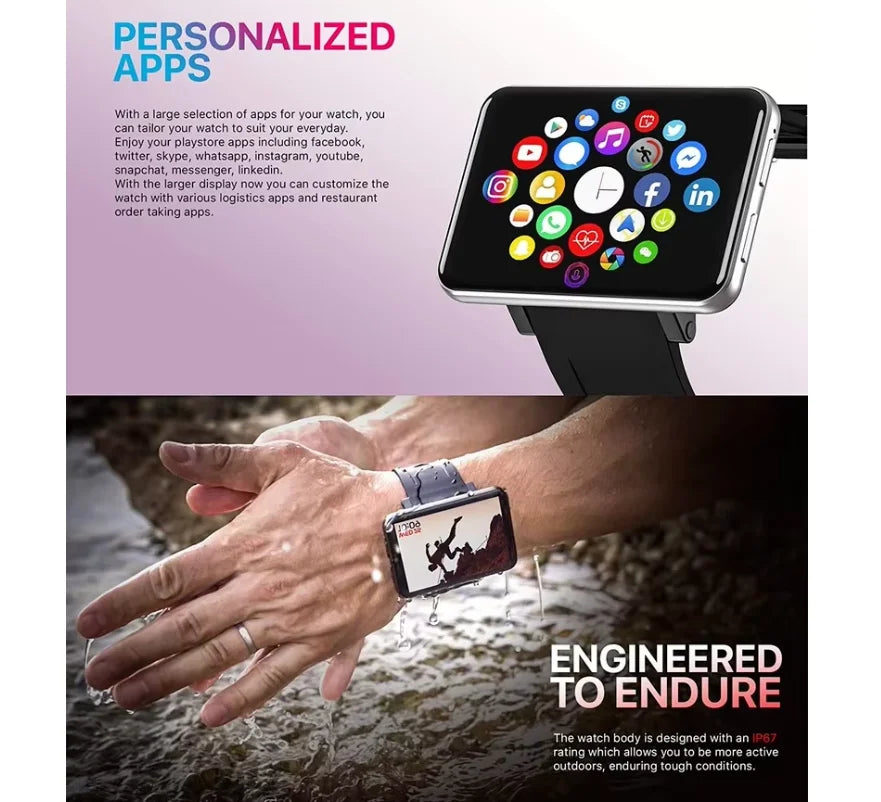 DM100 4G LTE 2.86" Android Smart Watch Android 7.1 OS Phone Watch 32 ROM 5MP Camera 480*640 Screen 2700mah Battery Smartwatch Magic Electronics S2150c7c610744517bffa2d9f7407defcd