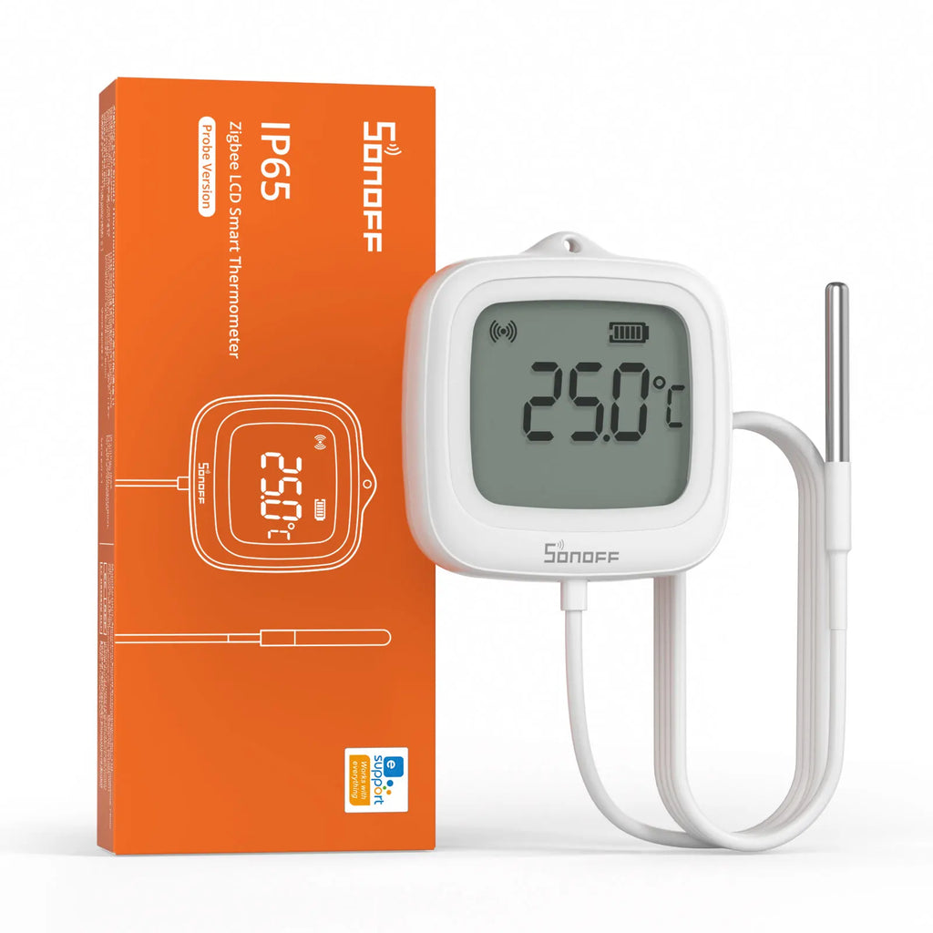 SONOFF SNZB-02LD Zigbee Smart Thermometer With Probe IP65 Waterproof Smart Zigbee Temperature Sensor For water tanks, Aquariums Magic Electronics S219284307f094cbe8b9ae99748cc2f57h
