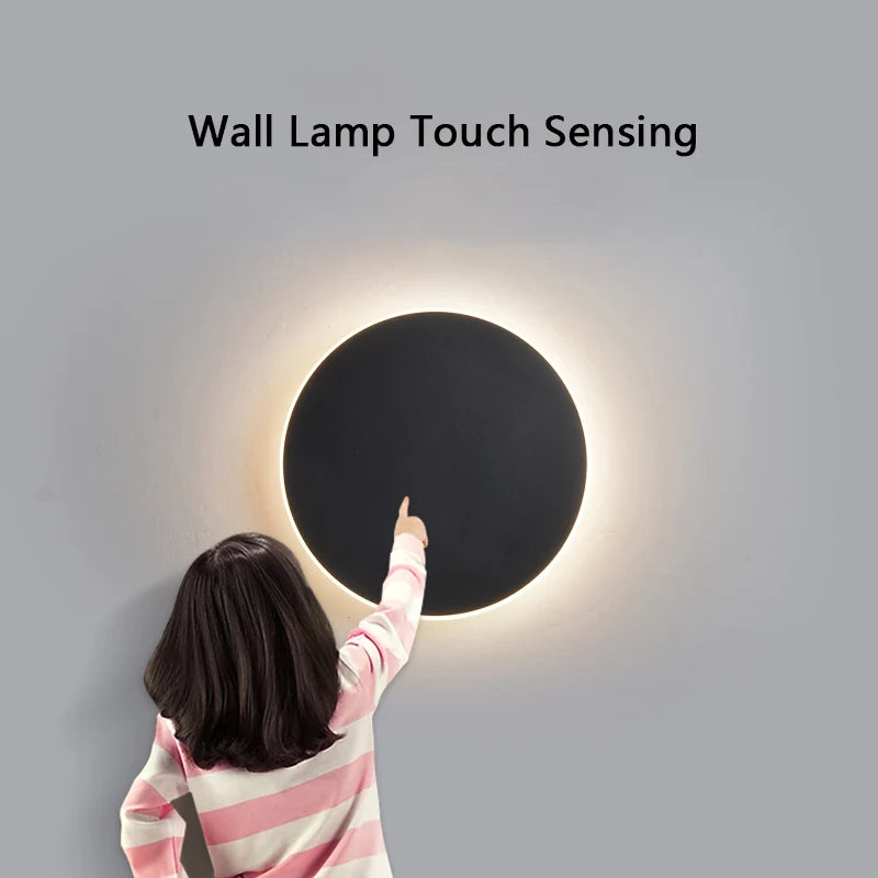 LED Wall Light With Touch Switch Bedroom Bedside Wall Lamp Indoor Stair Lighting Lamp Fixture Iron And Acrylic Materials 12W Magic Electronics S219fe529031347e99705649d5cec54c2A