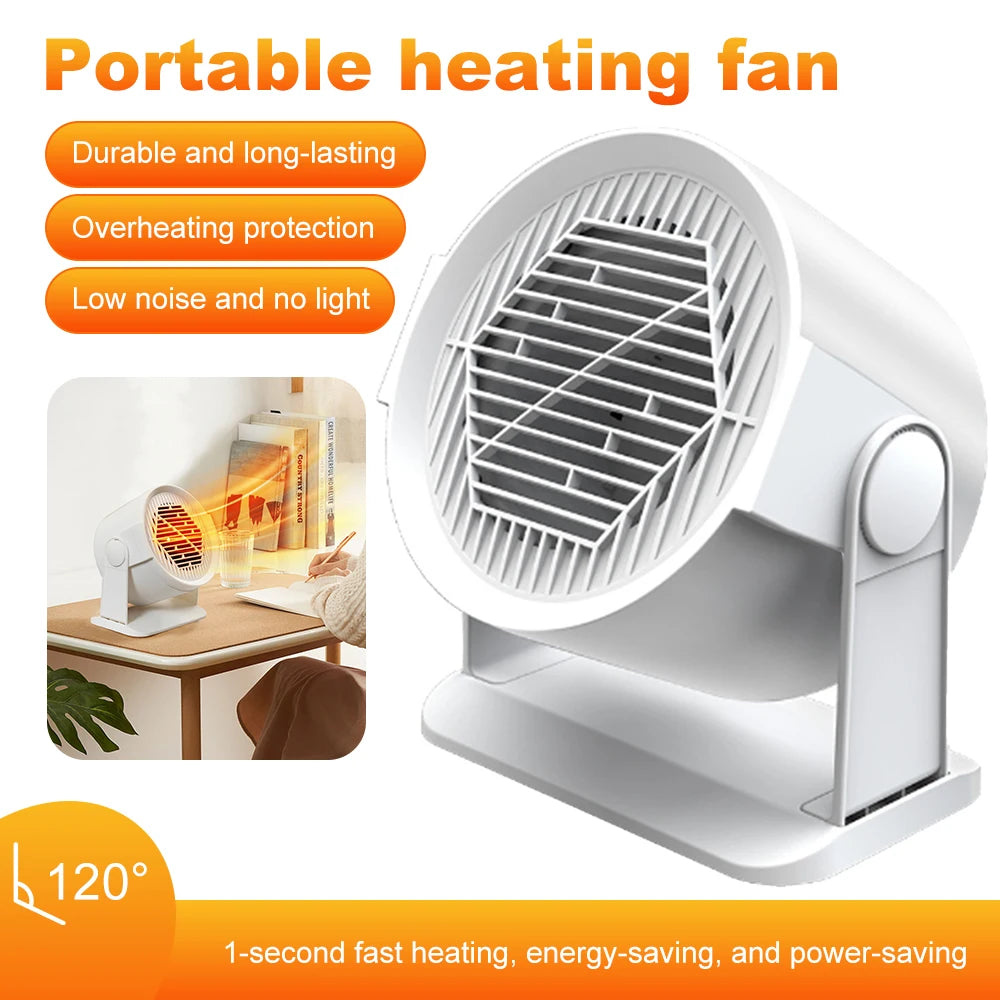 Portable Desktop Electric Heater for Home and Office, Mini Warm Air Fan for Desk Use and Foot Warmer for Cozy Comfort - Magic Electronics