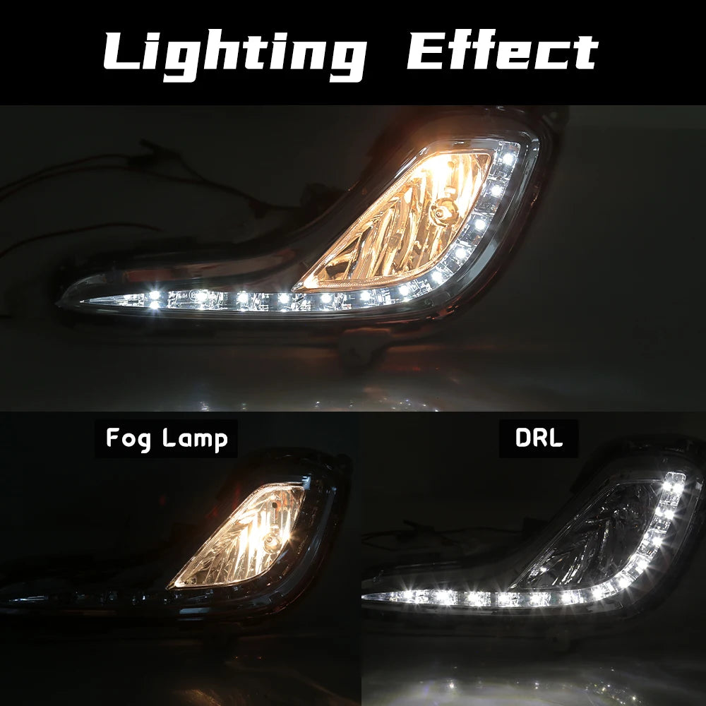 DRL LED Daytime Running Light Fog Lamp For Hyundai Accent 2012 2013 2014 2015 2016 2017 Car Auto Headlight Waterproof Daylights Magic Electronics S22b3bbb48e0649dfb0122f05d1a60a4dB