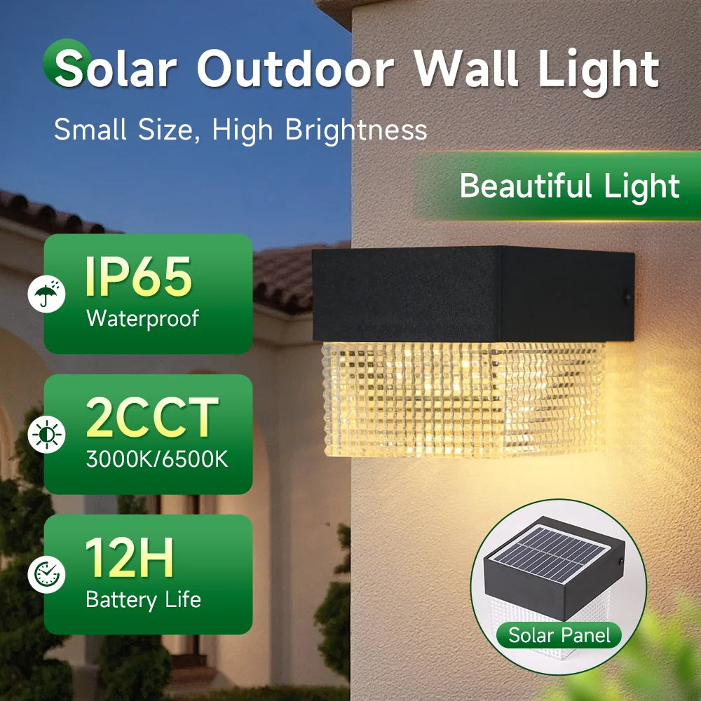 Solar Wall Lamp Outdoor Lighting Solar Lights LED Street Garden Decoration Waterproof Facade Lamps For Patio External Balcony Magic Electronics S2348c78066804486bc7325ff3f826a55M