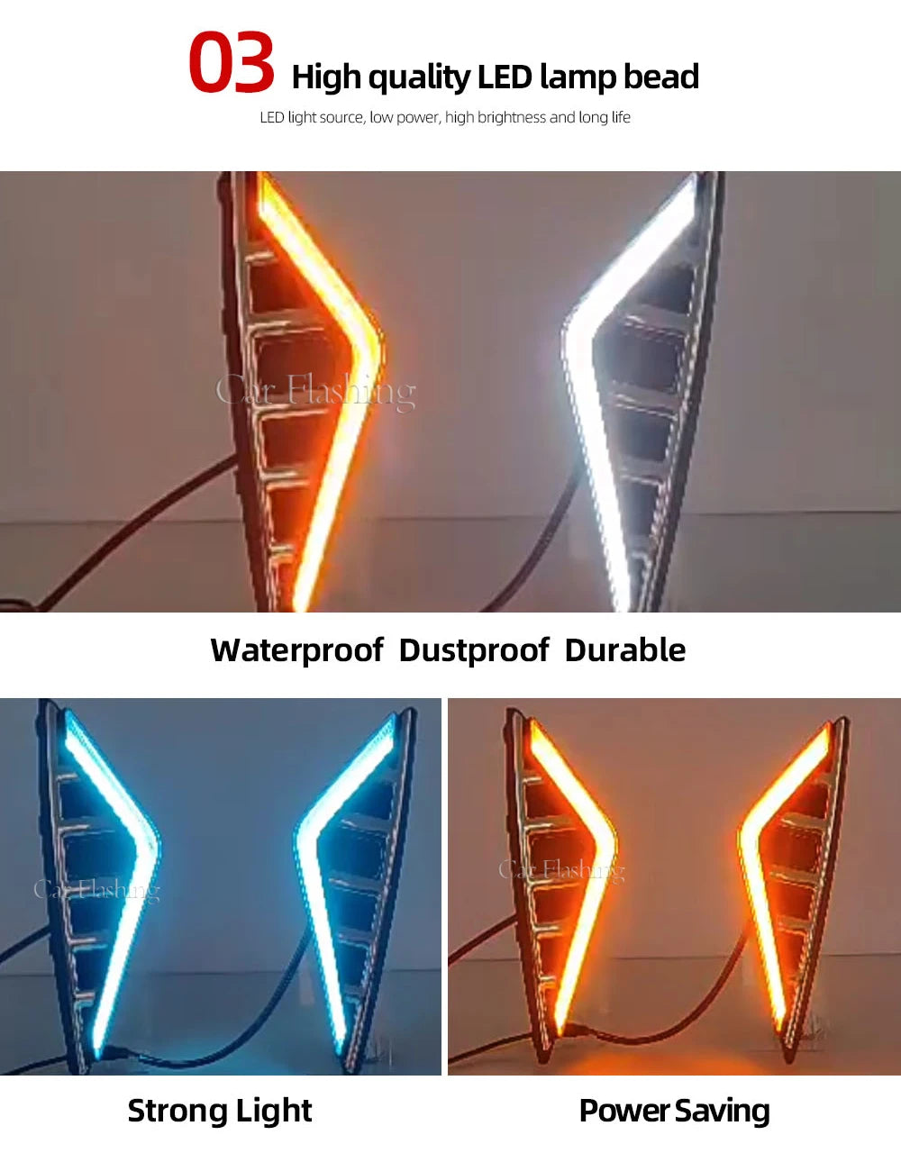 Car LED DRL For Haval H6 2020 2021 2022 Daytime Running Lights with yellow Turn Signal Fog lamp cover Driving Lights headlight - Magic Electronics
