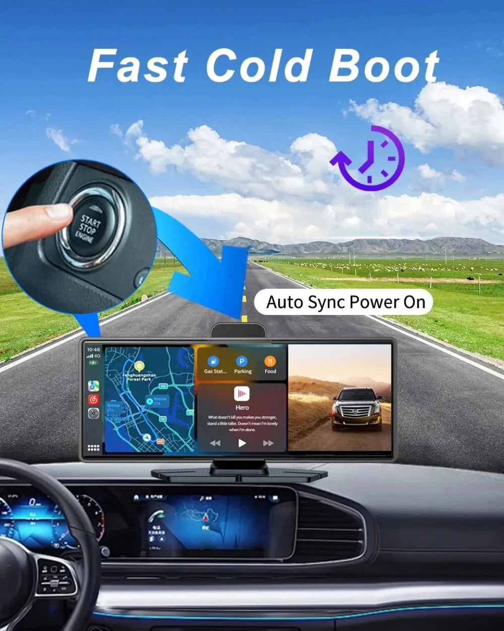 10.26 Inch 4K 3840*2160P Car Dvr Carplay Android-Auto Dash Cam Cabin GPS 5G WIFI FM BT Dual Lens Camera Dashcam Drived Record Magic Electronics S248d22b7dbee4cc1ac3c279d741f18a2L
