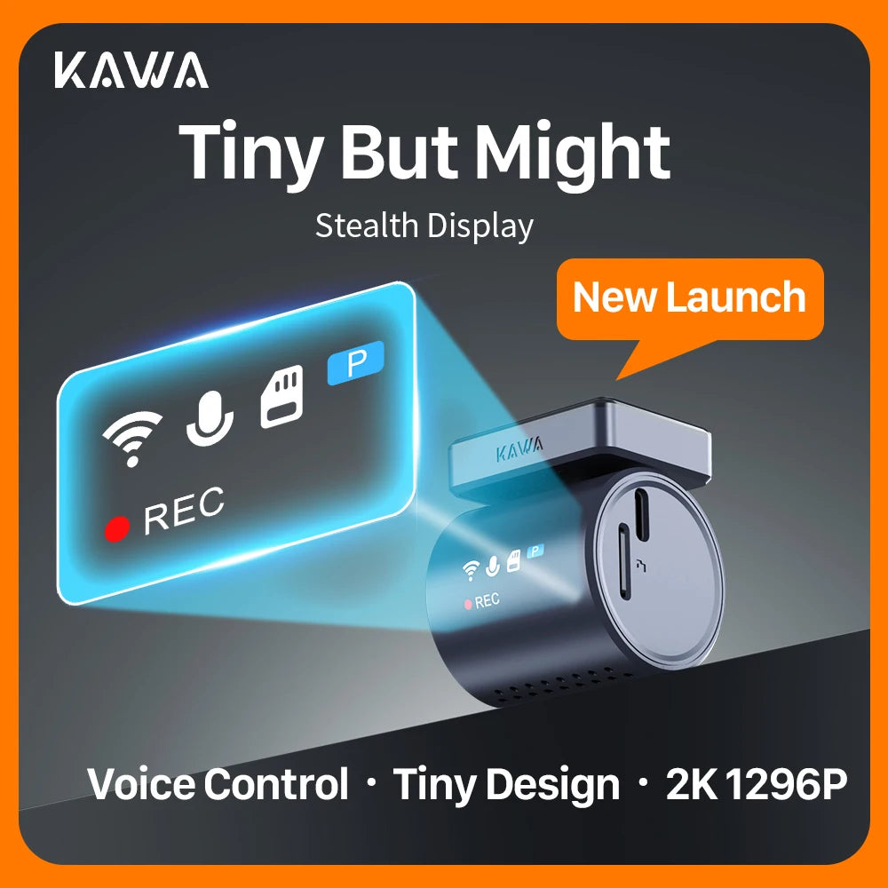2K KAWA MINI 3 Pro Cameras for Car DVR Tiny Dash Cam 24 Parking Auto Video Recorder WiFi APP Voice Control Car dashcam - Magic Electronics