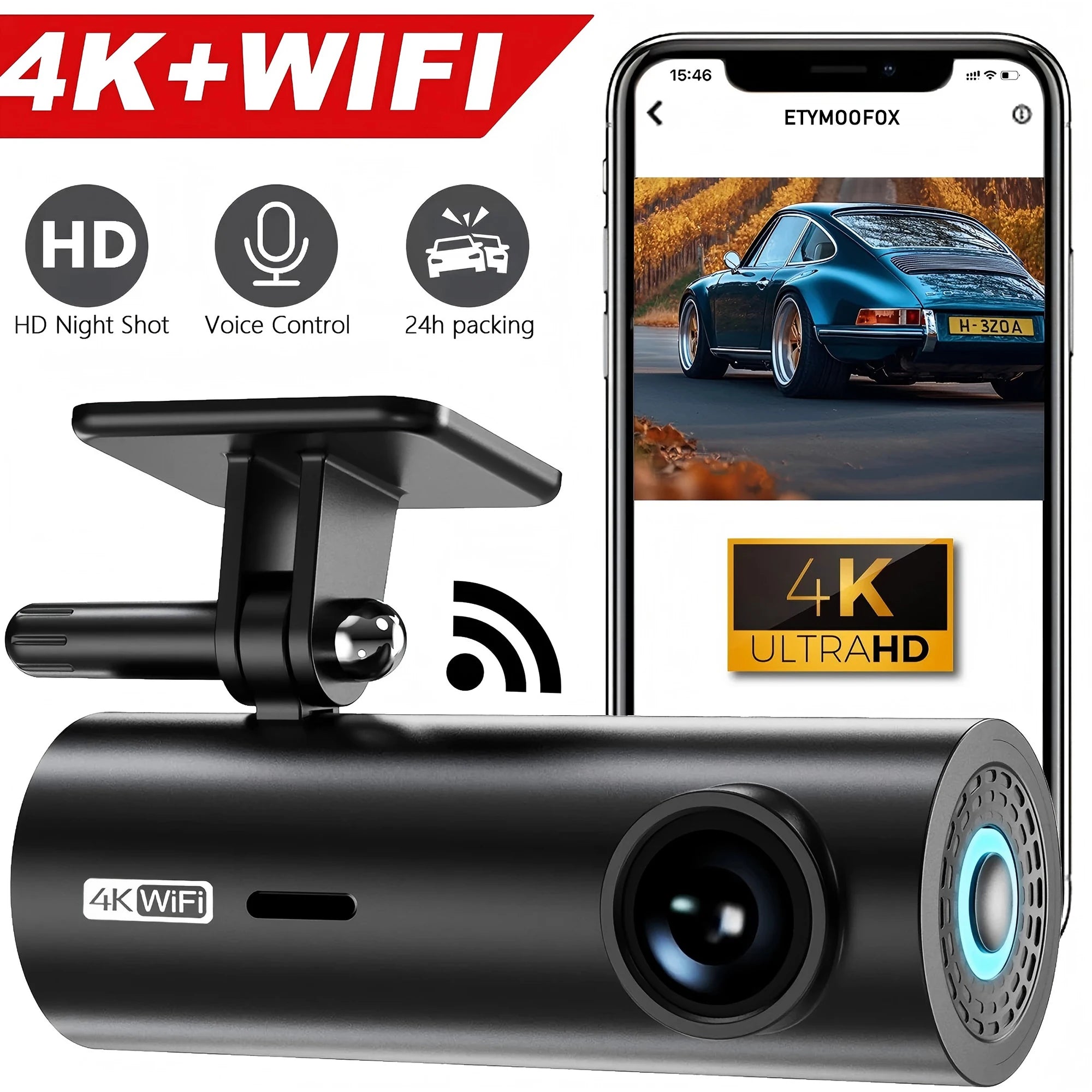 dashcam for car Black box Driving Video Recorders 4K WiFi Mini Front Camera Dash Cam 24H Parking Monitor Car Recording camera - Magic Electronics