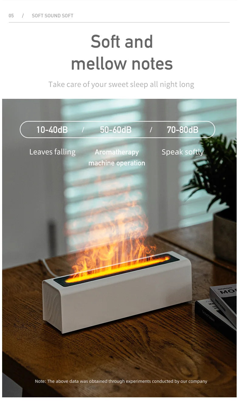 Colorful Simulation Flame Diffuser USB Plug-in Fragrance Office Home Flame Humidification Diffuser Diffuser Magic Electronics S2581e5410f974a11a0e03af402ed4189M