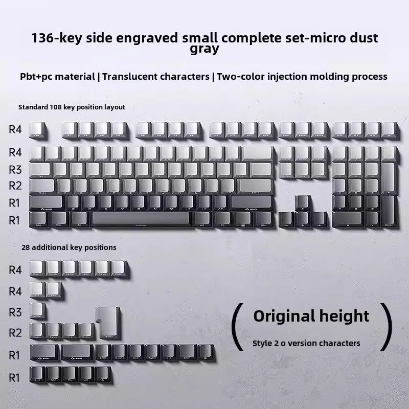 aula f75 keycaps keycap set for mechanical keyboard key caps кейкапы 68/75/81/87/98 purple blue pink WC-136 Keycaps Magic Electronics S25e4ed6b98804c84ac468a17a11333824 WC-136 Keycaps
