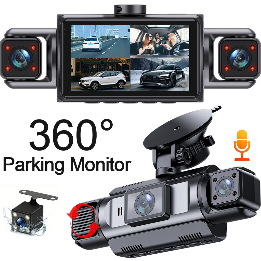 DashCam Car Dvr Video Recorder 4 Channels 360° WIFI Front inside Rotatable Rear View Camera 24h Parking Monitor Car dash cam Magic Electronics S26b8a7d011094834a74bede14f6215c3s