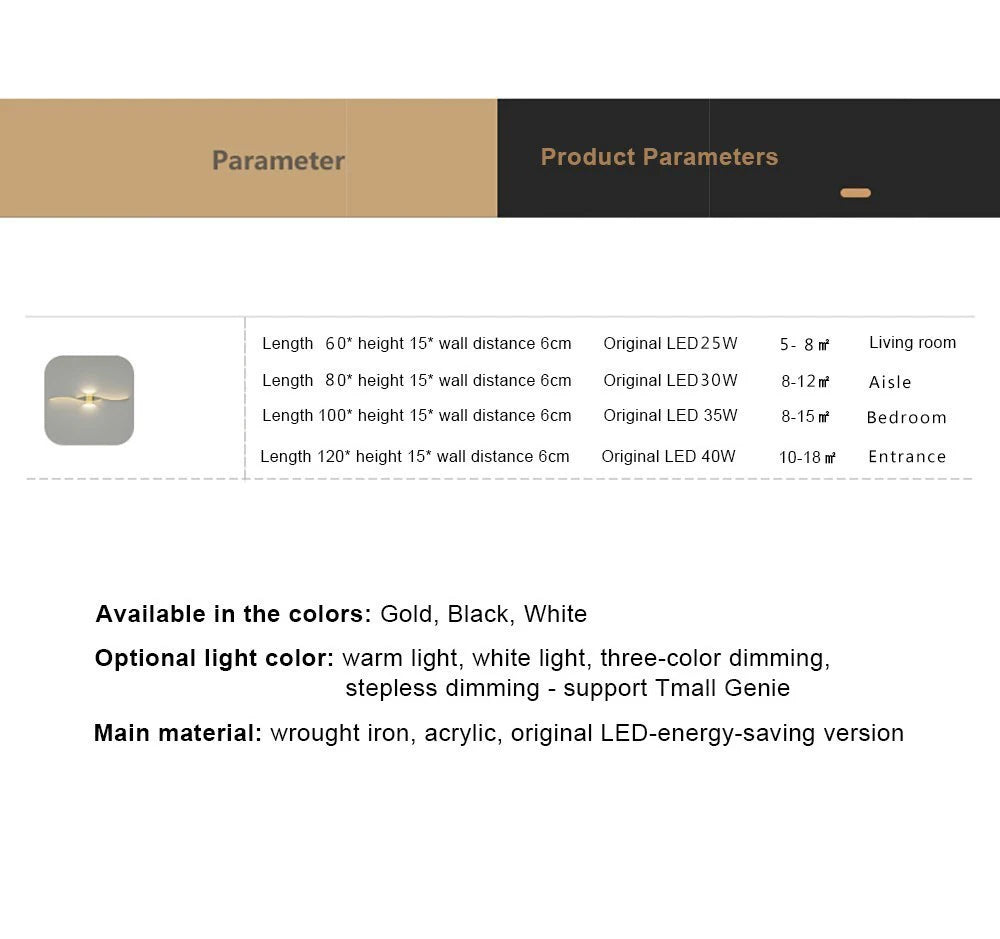 LED Wall Lamp Smart Remote Control Adjustable Color Temperature Brightness Bedroom Living Room Home Upper and Lower Led Lamps - Magic Electronics