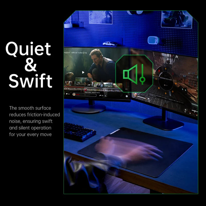 LLANO Tempered Glass Gaming Mouse Pad Game FPS High Speed Smooth CSGO Waterproof and Sweat-proof Table Mat Games Dorm Gifts espo Magic Electronics S28a21e612a69485bb8497d826a98003da