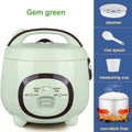 2 IN 1 1.8L Small Rice Cooker Multi-function Stew Pot Household Non-stick Inner Pot Electric Cooking Pot with Steamer Green 220V Magic Electronics S2958b2788c284e1e9ed69cbb455871eaT Green 220V