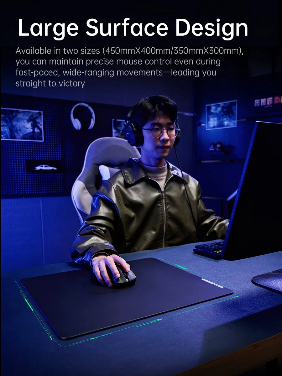 LLANO Tempered Glass Gaming Mouse Pad Game FPS High Speed Smooth CSGO Waterproof and Sweat-proof Table Mat Games Dorm Gifts espo Magic Electronics S295dec198366493eb7d375735ca06e10j