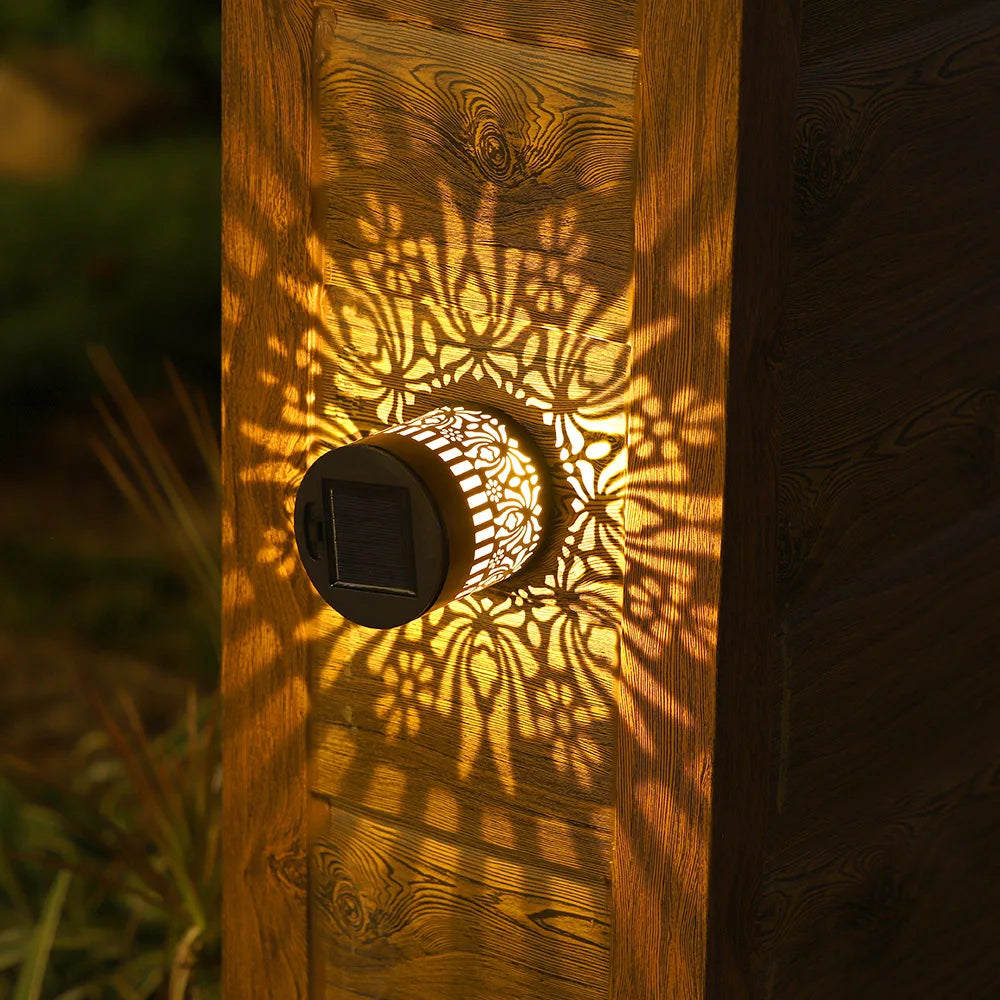 View details for Solar Outdoor Wall Light with Floodlight Hollow Design Waterproof Garden Patio Courtyard Decorative Lamp for Fence Villa Door Solar Outdoor Wall Light with Floodlight Hollow Design Waterproof Garden Patio Courtyard Decorative Lamp for Fen