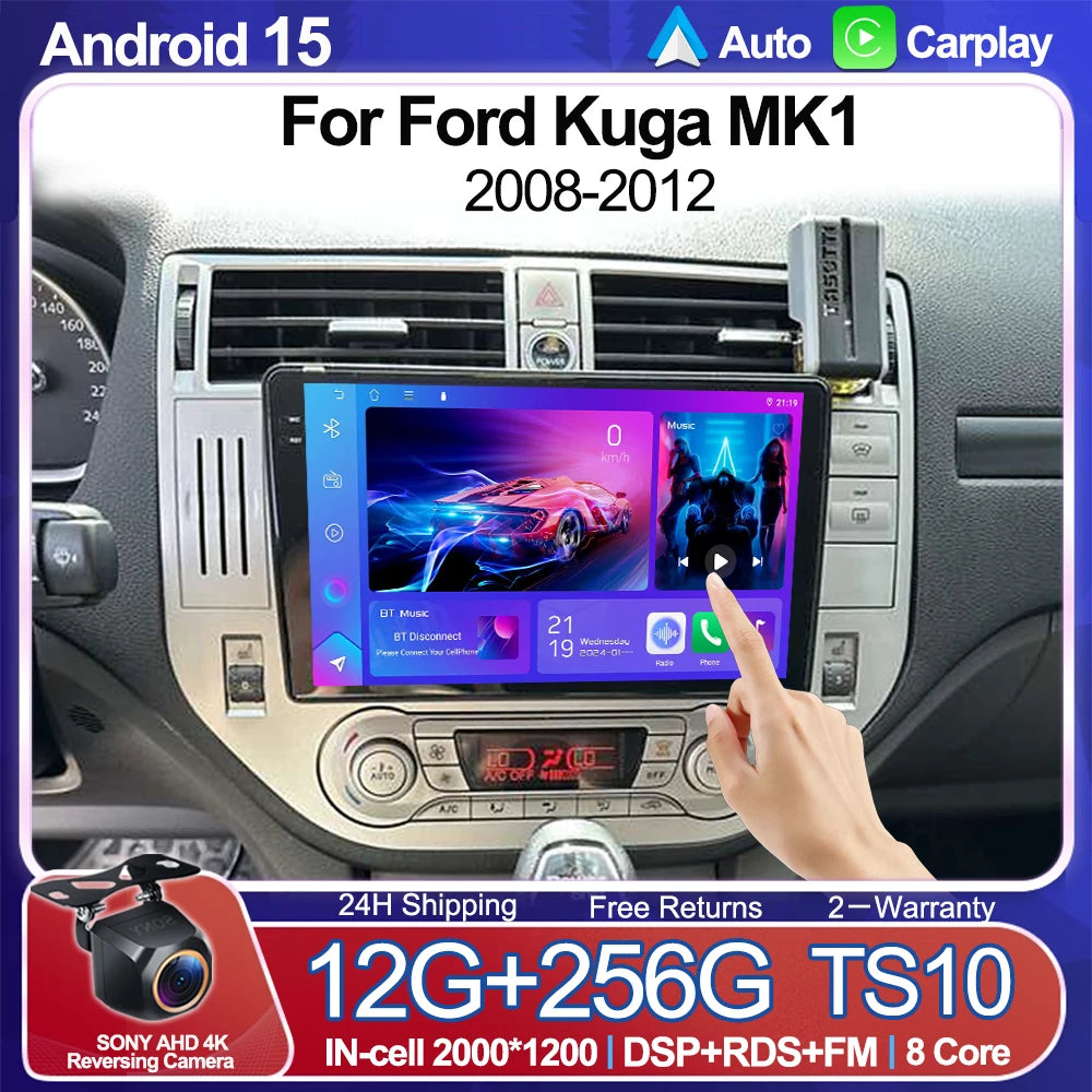 Android 15 Car Radio For Ford Kuga MK1 2008-2012 Multimedia Player Stereo Navigation GPS Wireless Bluetooth Head Unit WIFI 5G Magic Electronics S2a03024ce779431e99b13d2826a280b14
