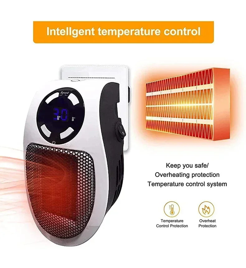 350W Portable Heater Electric Heater Convenient Room Heater Remote Control Wall Mounted Heater Winter Heating Home Appliance - Magic Electronics
