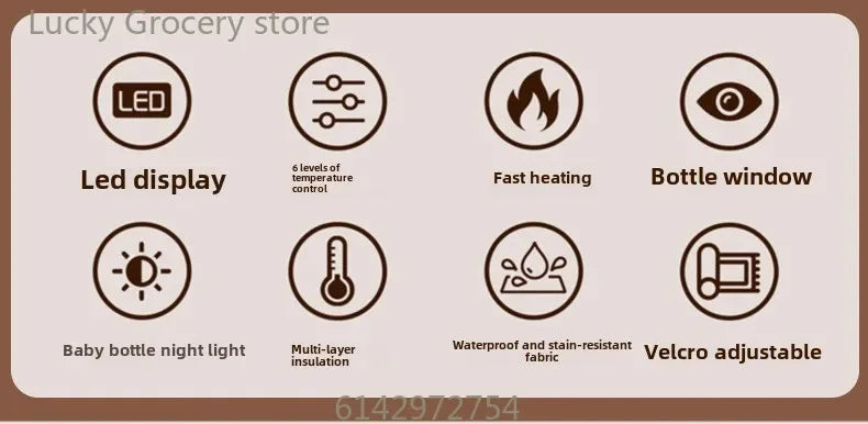 USB Multifunctional High-capacity Baby Feeding Bottle Smart Temperature Control Warmer Screen Newborn Baby Bottle Warmer Sleeve Magic Electronics S2b2e5ae25ac547fdbb2f2e9d00c460e3a