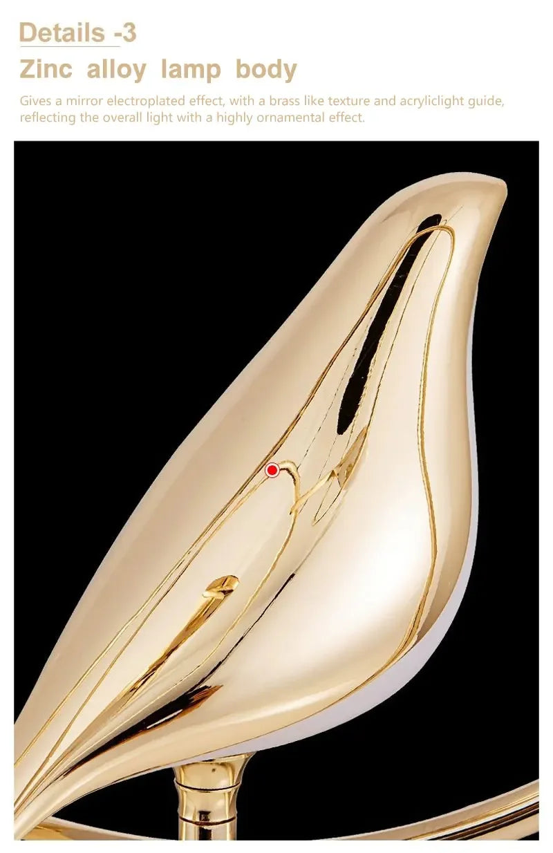 LED Gold Silver Magpie Bird Pendant Light Chandelier for Bedroom Living Room Indoor Hanging Lamp AC110v 220v Drop Shipping Magic Electronics S2c0d83e91c9843cb851b5e52e444c43an
