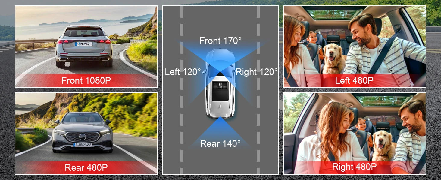  Dashcam for cars 4 Channel Black Box WiFi Driving Camera FHD 1080P Night Vision Loop Recording 24H Parking Mode car accessorie Magic Electronics S2c36e478410143209b8c5c63762e2533s
