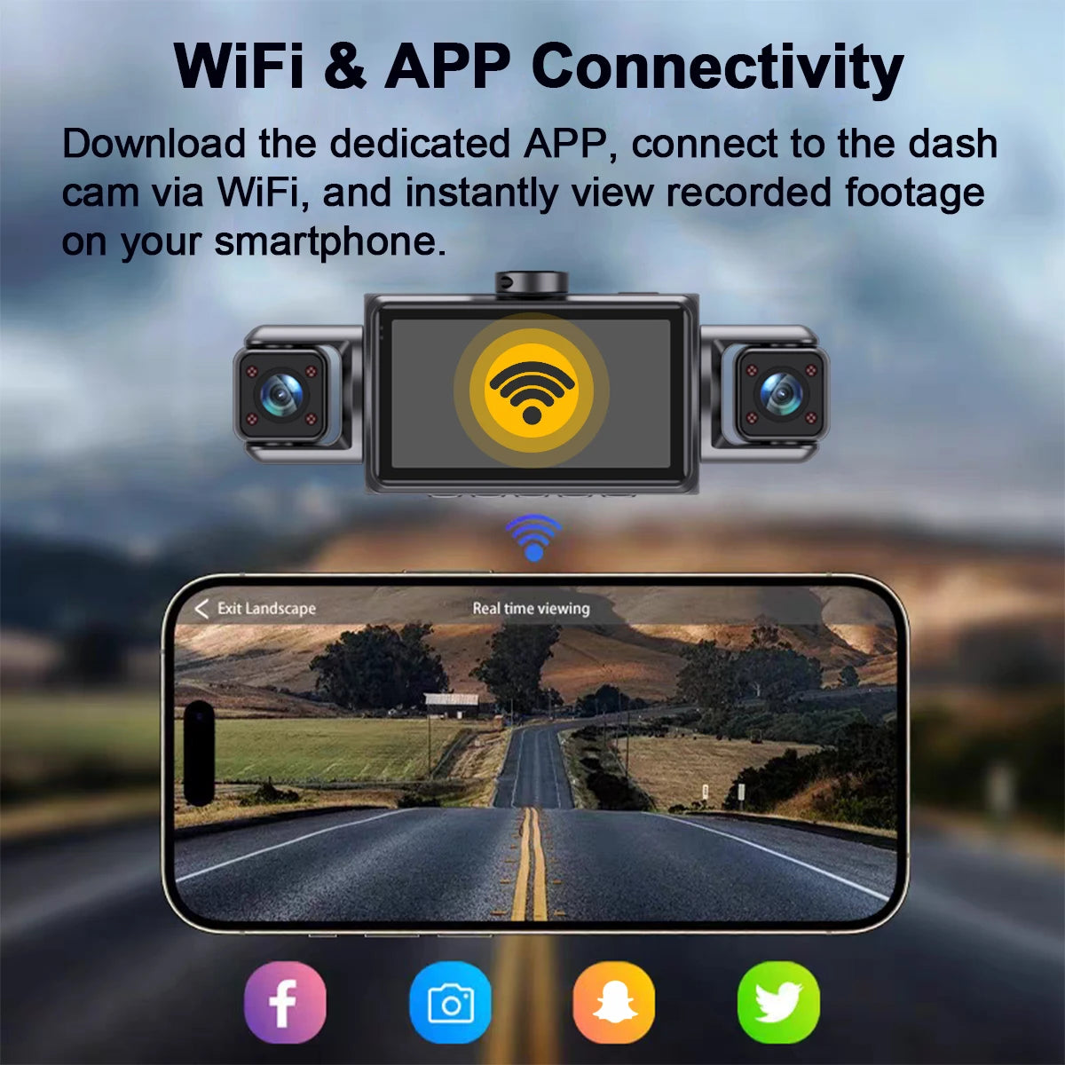 DashCam Car Dvr Video Recorder 4 Channels 360° WIFI Front inside Rotatable Rear View Camera 24h Parking Monitor Car dash cam Magic Electronics S2d7ab3b78bd04e17a792186fc9d2b2d05