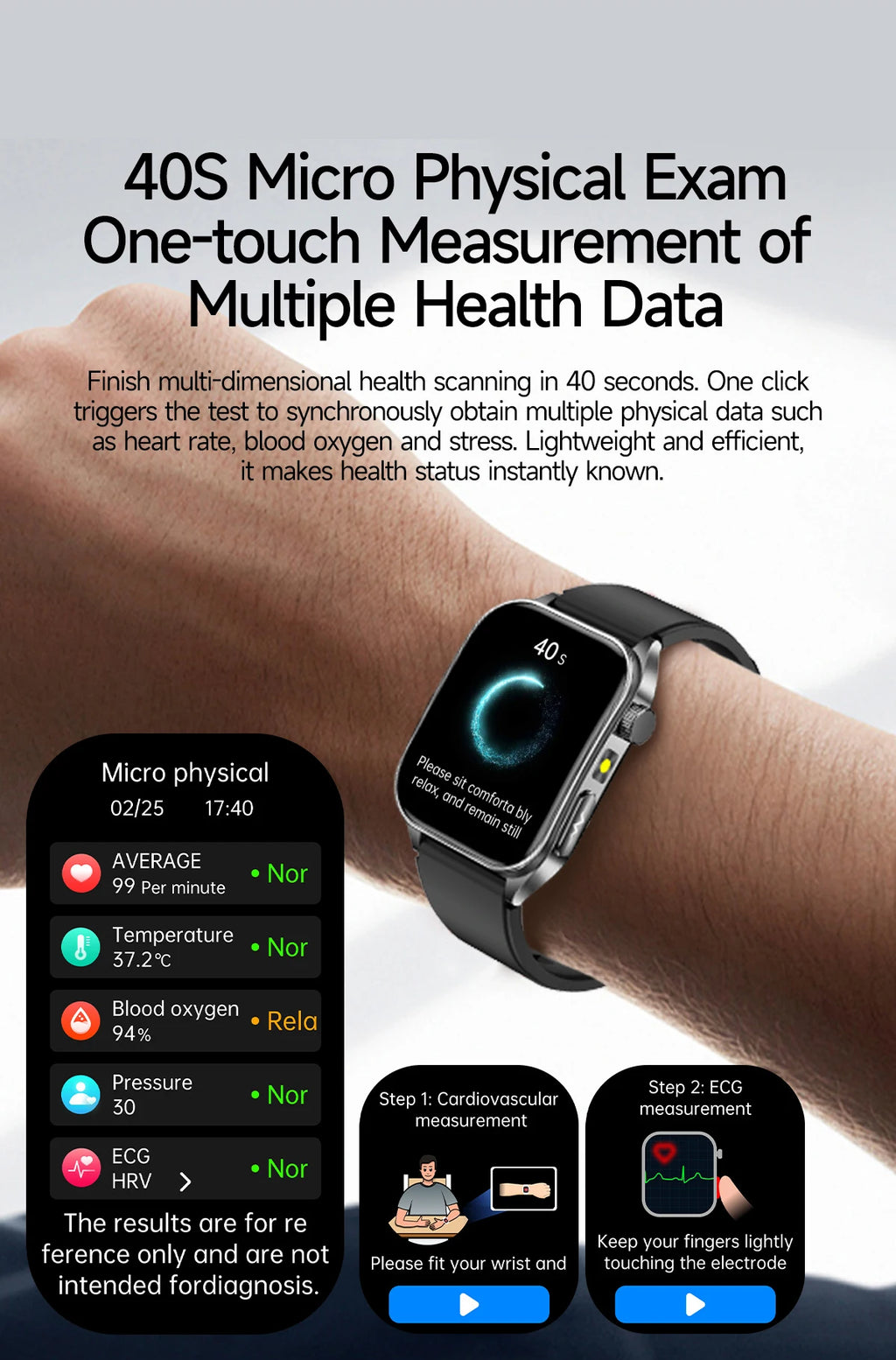 New Laser Treatment Three High Smart Watch Men ECG Heart Rate Uric Acid Health Tracker 1.95 inches Sapphire Glass SmartBracelet Magic Electronics S2d87ec2fdf6c477ba4db1e18c8ec7f59L