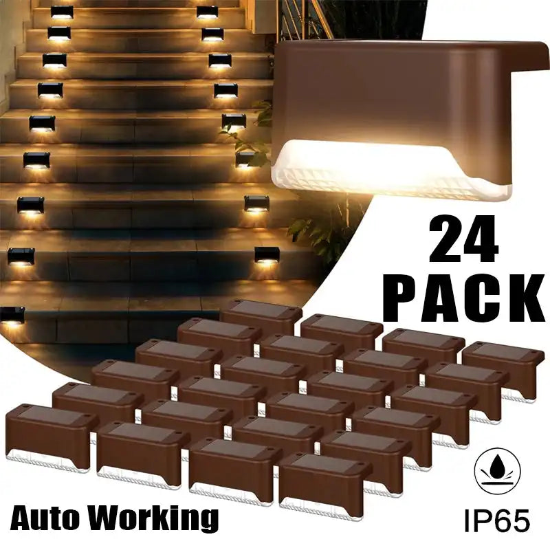 1-24PCS IP65 Waterproof Solar Garden Light Outdoor LED Solar Power Deck Lamps for Railing Stairs Step Fence Yard Patio Pathway - Magic Electronics