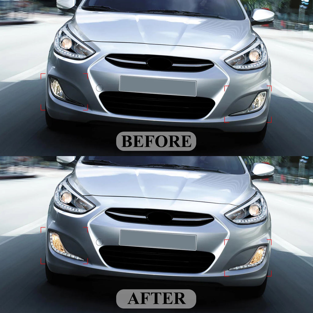 DRL LED Daytime Running Light Fog Lamp For Hyundai Accent 2012 2013 2014 2015 2016 2017 Car Auto Headlight Waterproof Daylights Magic Electronics S2ec18b25ef95433985e263c68979cfa0h