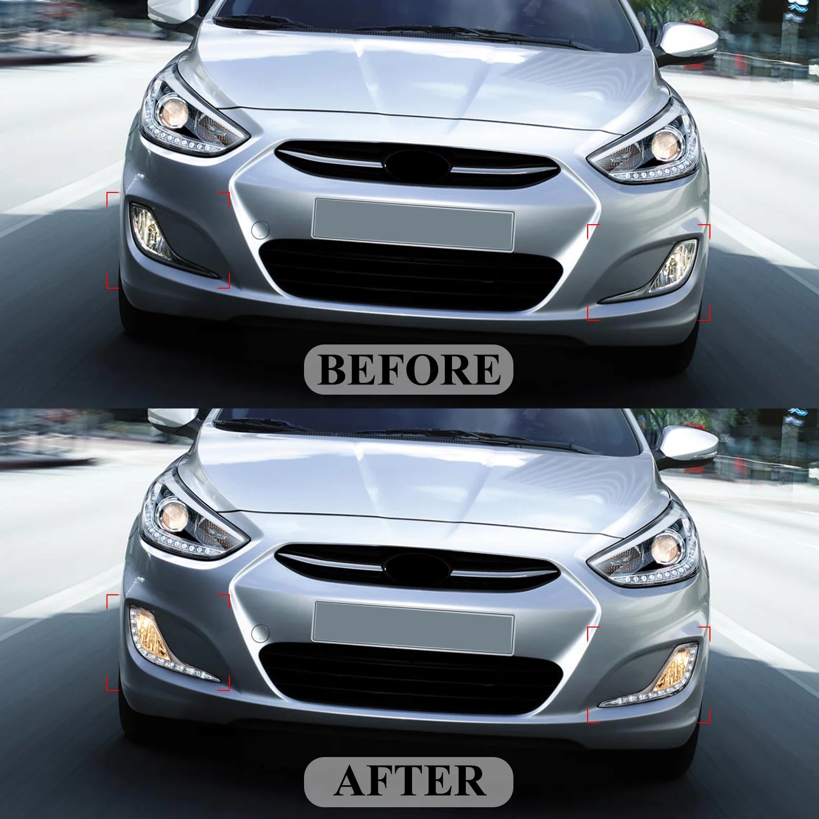 DRL LED Daytime Running Light Fog Lamp For Hyundai Accent 2012 2013 2014 2015 2016 2017 Car Auto Headlight Waterproof Daylights Magic Electronics S2ec18b25ef95433985e263c68979cfa0h