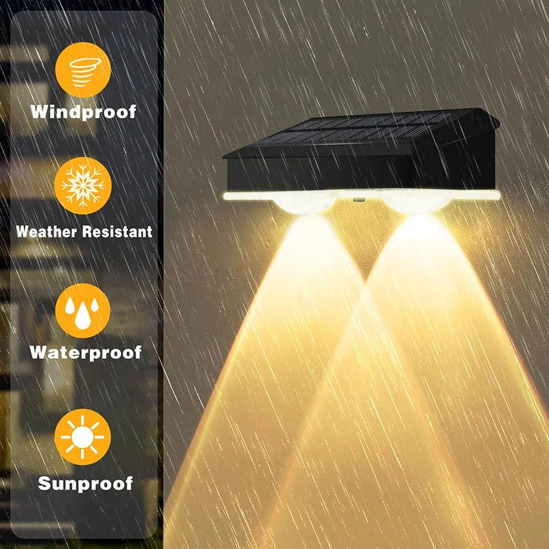 Solar LED Light Outdoor Waterproof Garden Decor Solar Powered Lamp Super Bright Villa Door Number Balcony Sunlight Wall Lighting - Magic Electronics