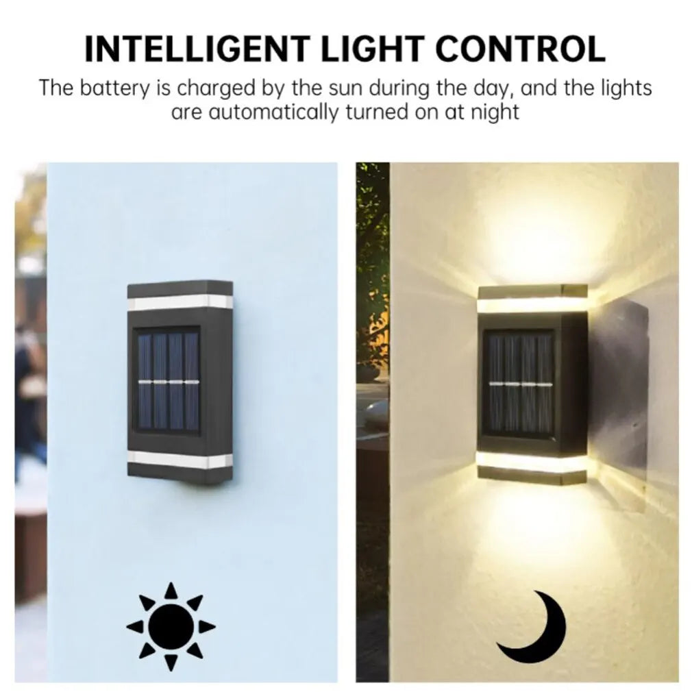 Solar LED Light Outdoor Waterproof Wall Lamp Dusk to Dawn Fence Lighting for Summer Garden Yard Porch Walkway Camping Home Magic Electronics S2fd94f256d6f48b890b6279017e1e4749