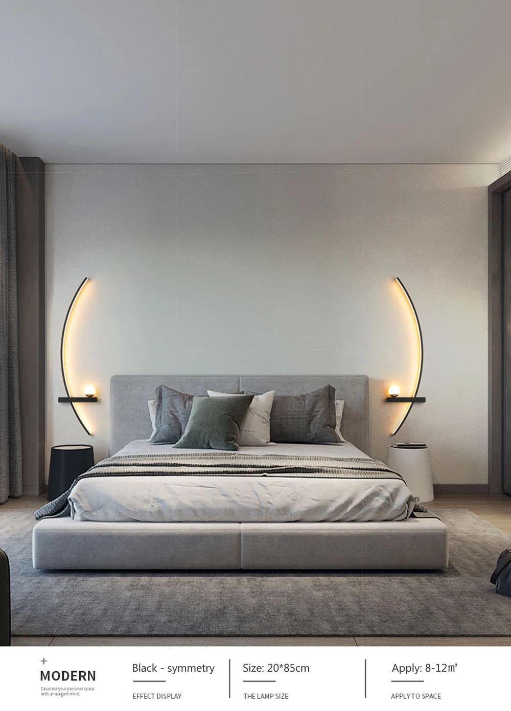 Smart LED Wall Lamp 55/105CM Remote Control Left Right Lighting Bedside Wall Sconces Bedroom Living Room Home Led Lights Lustre Magic Electronics S3141fe34bd0e4ecea6b144de205e3befe