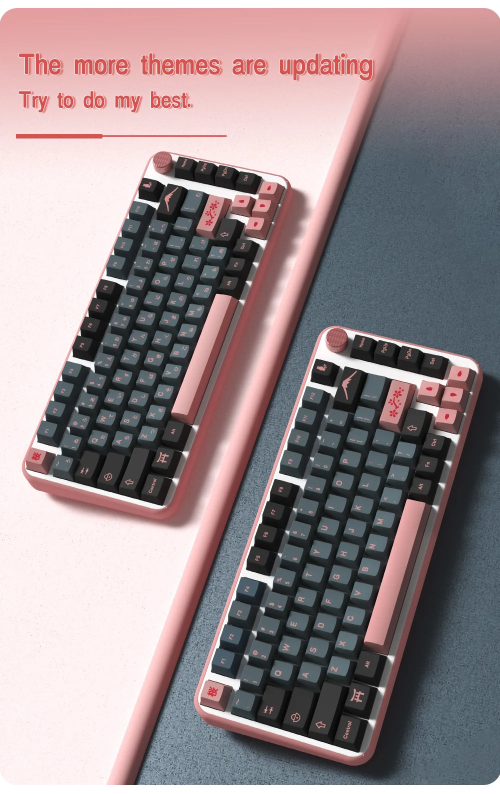 KYOMOT 156 Keys Night Sakura Keycaps German French Korean PBT Cherry Profile Anime ISO Keycaps for MX Switch Mechanical Keyboard Magic Electronics S31a1b777f0d64c128ab7f71e3a1f7c1bO