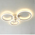 Ceiling Fan with Light Minimalist Circle Modern Room Decor Study Electric Fan Focus Remote 220V Electric Fan Ceiling Lamp