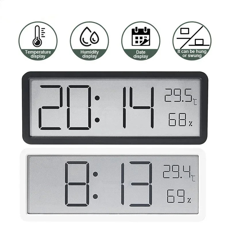 LCD Screen Digital Wall Clock Time Temperature Humidity Time Display Electronic Clock Desktop Digital Clock Battery Powered Magic Electronics S334abfe0a0ac43bbb39f2b4e6babca15v