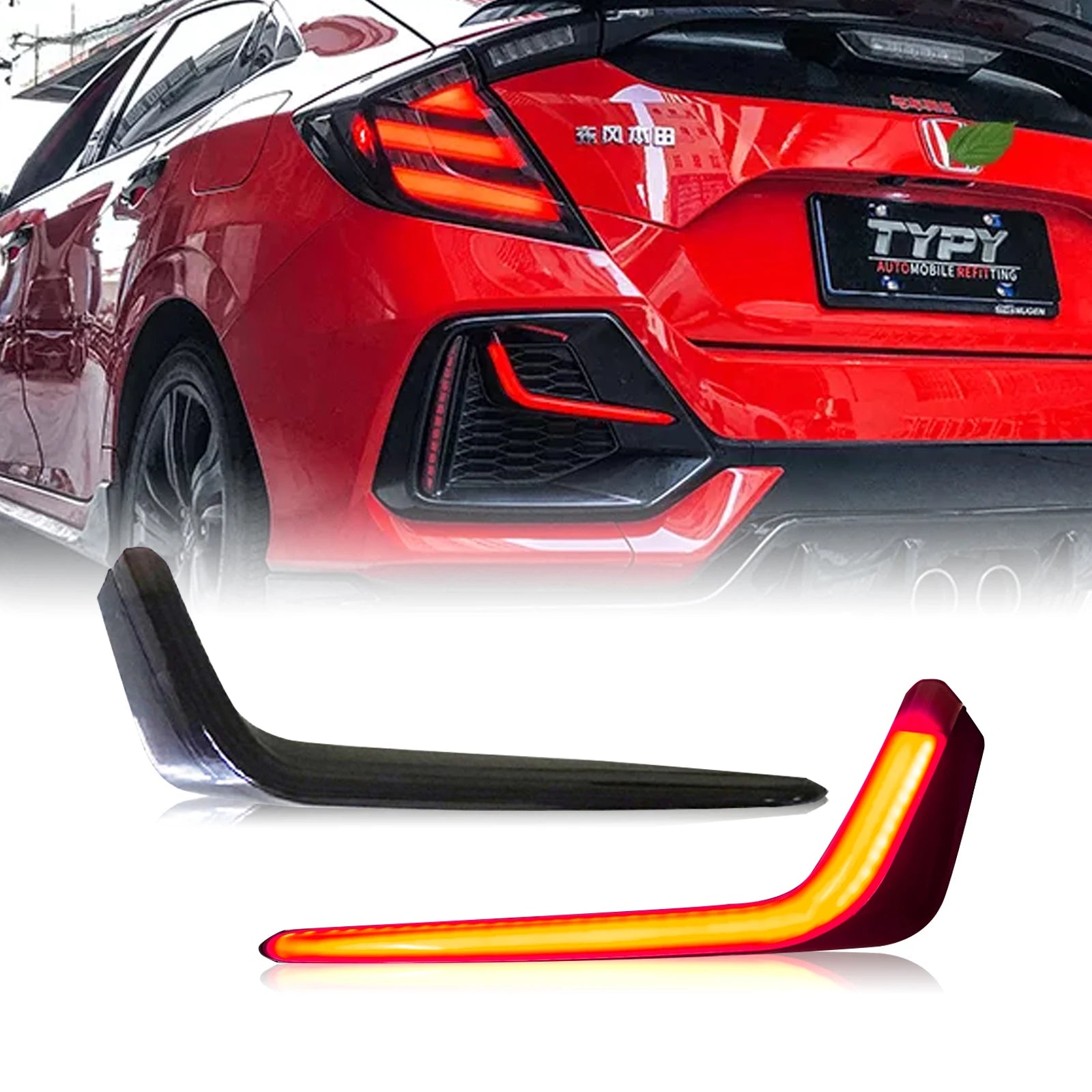 LED Reflector Light Rear Bumper Lamp Assembly Car Accessories Compatible For Honda Civic 10th Gen 2016-2022 Hatchback Type R Magic Electronics S33924703dbce4696919bc7796f63535dC