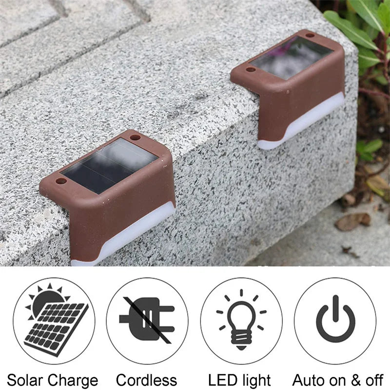 2/4/8/16 Pack Solar Deck Lights LED Waterproof Outdoor Solar Powered LED Step Lights For Decks Stairs Patio Yard Garden Decor - Magic Electronics
