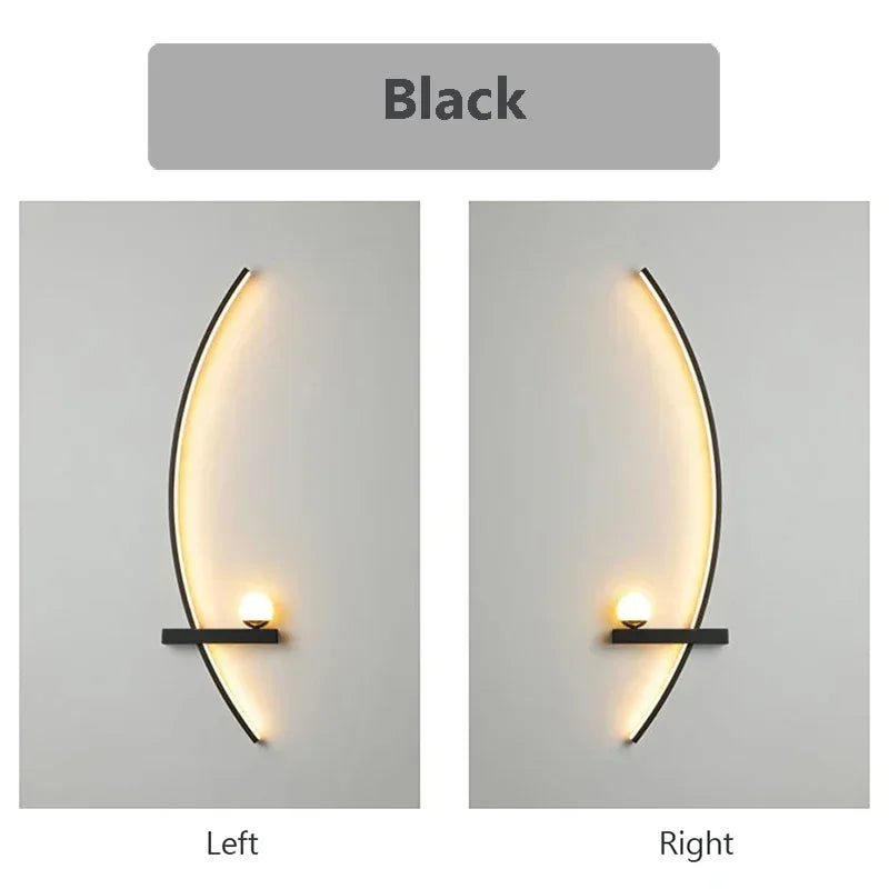 Smart LED Wall Lamp 55/105CM Remote Control Left Right Lighting Bedside Wall Sconces Bedroom Living Room Home Led Lights Lustre WL633 Black RL Magic Electronics S33ad55b7b05647b7b837d63b266f1c8eC WL633 Black RL