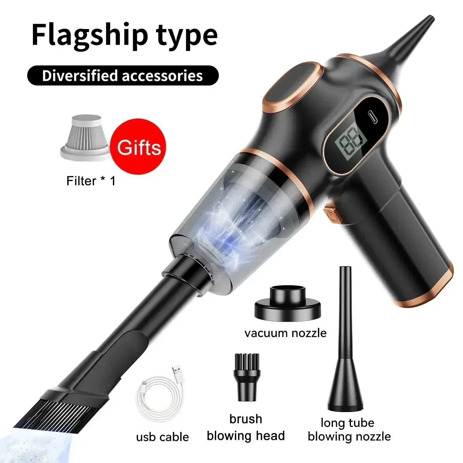 Xiomi 9500000Pa Handheld Wireless Vacuum Cleaner Cordless Portable Cleaning Versatile Home and Car Use Bigsuction Vacuum Cleaner Black 1 Pcs Filter Magic Electronics S35367215fde548f38da63e50fe3ef60fn Black 1 Pcs Filter