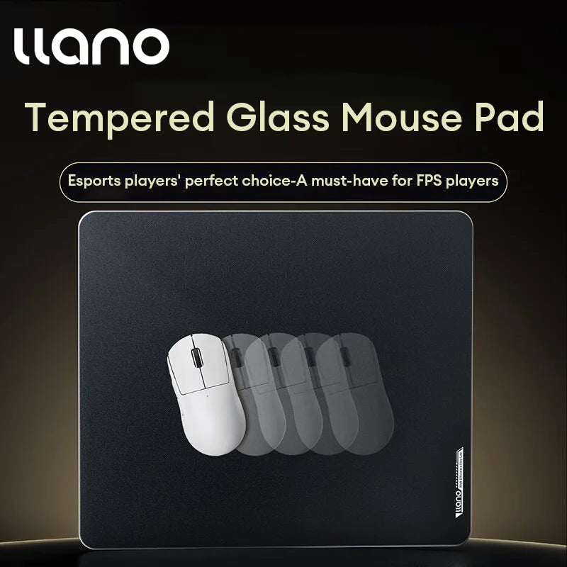 LLANO Tempered Glass Gaming Mouse Pad Game FPS High Speed Smooth CSGO Waterproof and Sweat-proof Table Mat Games Dorm Gifts espo Magic Electronics S355e96740b034982933ab65402c2b996Z
