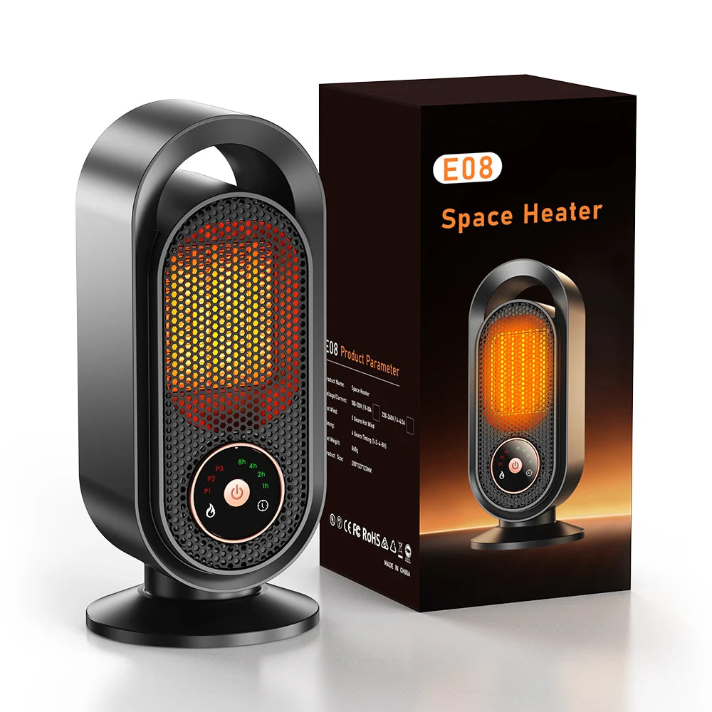 Portable Desktop PTC quick heating shaking head electric both cooling and heating small household With Remote Control 1000W - Magic Electronics