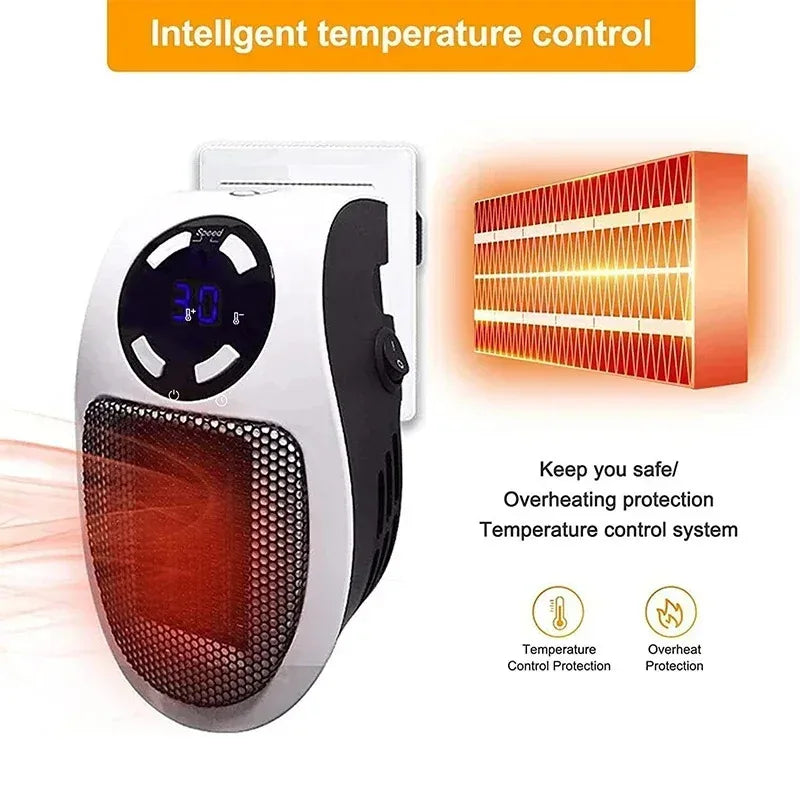 350W Portable Heater Electric Heater Convenient Room Heater Remote Control Wall Mounted Heater Winter Heating Home Appliance - Magic Electronics